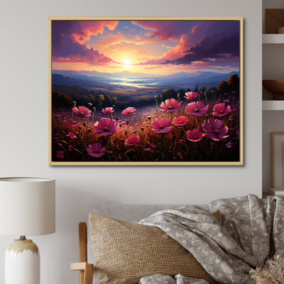 «Pink Crimson Flower S Embrace II», reproduction sur toile