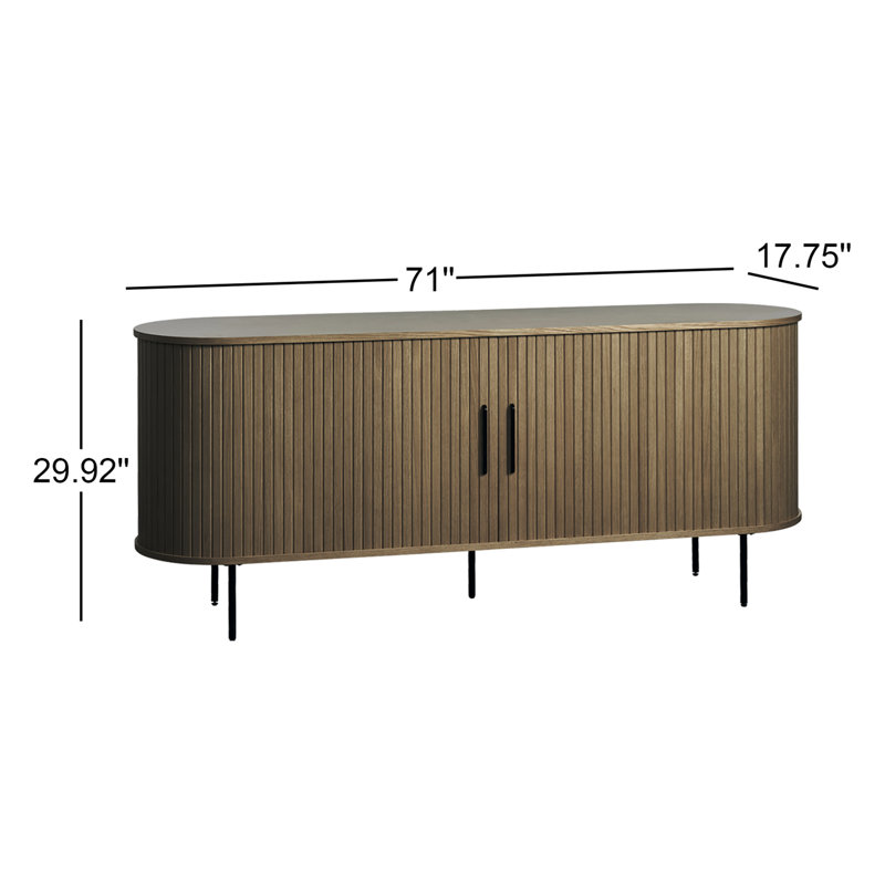 Iris 71'' Sideboard, Smoked Oak