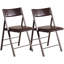 Chaises pliantes avec coussin 2 pièces - Chaises de salle à manger pliables en acier robuste-614936933