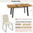 7 - Pieces Modern Kitchen Dining Set, 47.1"-63.1" Extendable Dining Table with 6 Upholstered Dining Chairs -2085246345