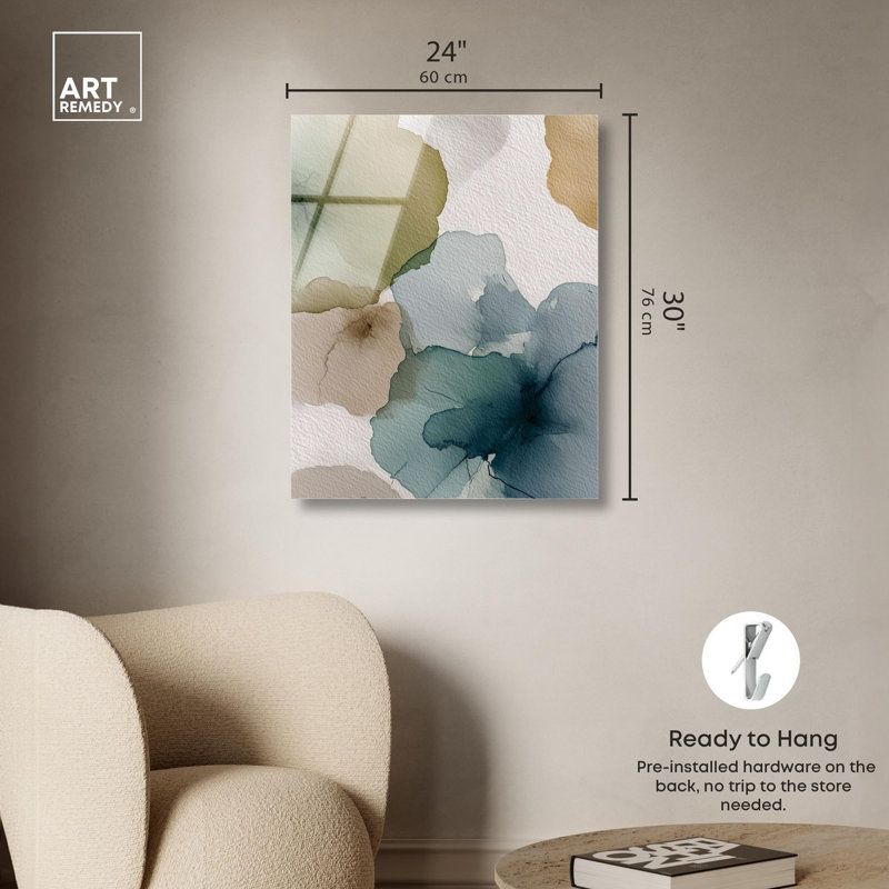 «Moss and Mineral Forms II», reproduction d'art sur acrylique par Art Remedy, H 30 po x l 24 po