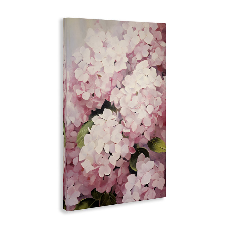 Art sur toile Blush Pink Hydrangeas par Petals Prints Design, H 30 po x l 20 po