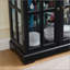 Vitrine antique avec portes en verre et tablettes réglables pour la maison ou le bureau, ampoule E26 incluse-130411564