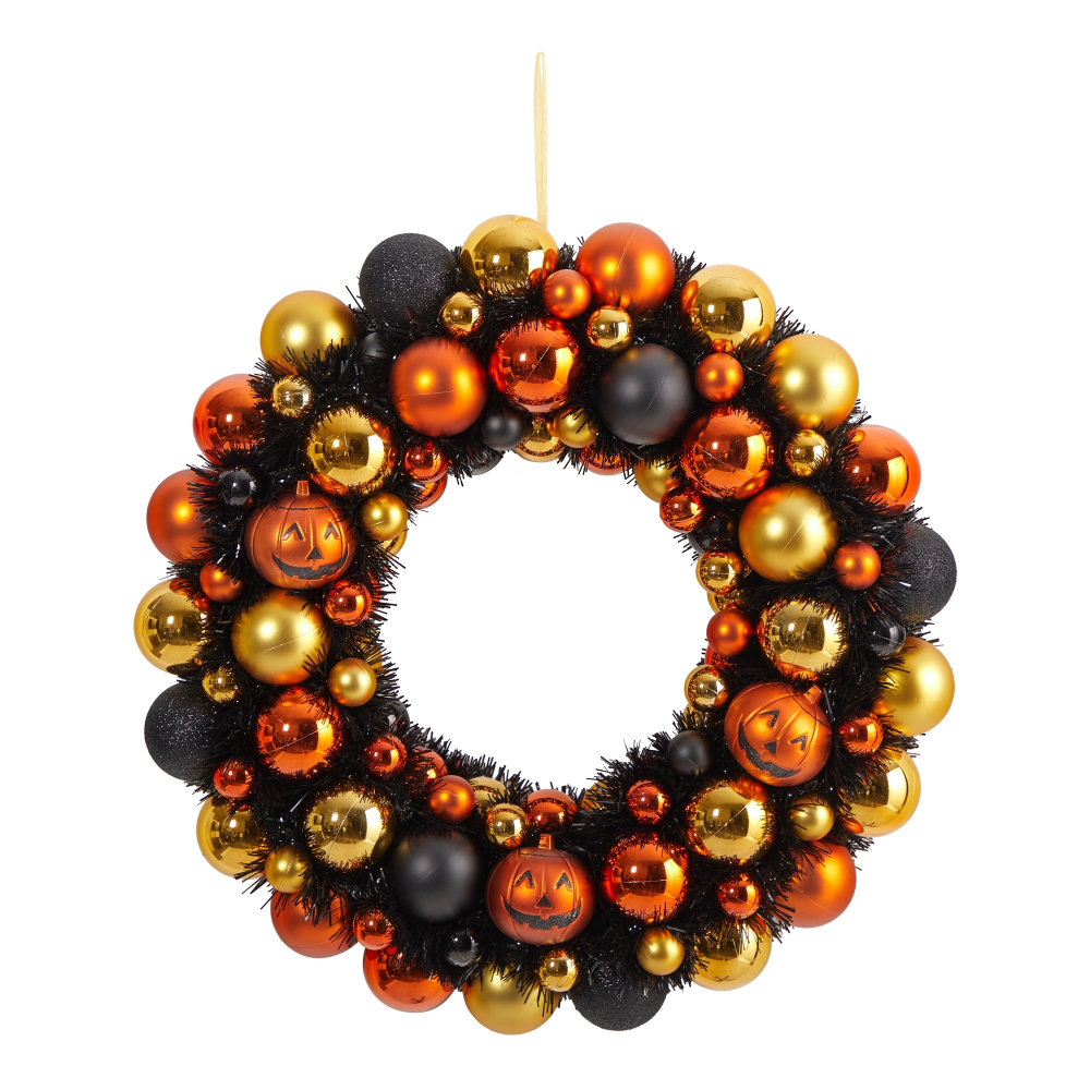 Faux Pumpkin & Gourds 19'' Wreath