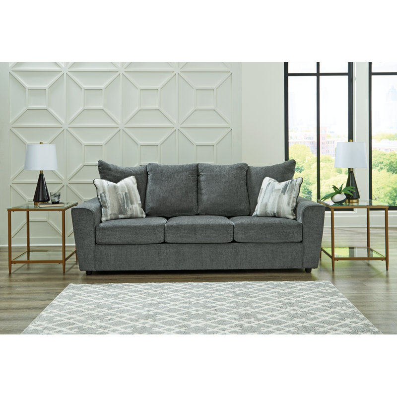 Upholstered Sofa, 39" H x 86" W x 38" D, Gray