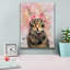 «Flower Crown Tabby Cat» par Furbaby Affiliates, art mural sur toile-101649707