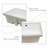 19.5"X14" White Ceramic Rectangular Undermount Bathroom Sink With Overflow