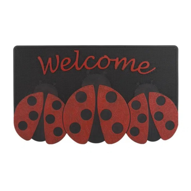Paillasson en caoutchouc, Coccinelle