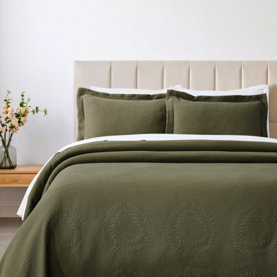 Ensemble de couvre-lit matelassé 100% coton Blue Nile Mills