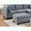 Repose-pieds moderne avec coussin moelleux et pieds en bois Modern