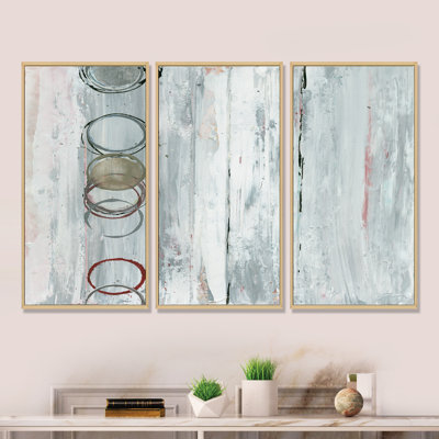 Syrah blanchie à la chaux - ensemble d'art moderne sur toile encadrée moderne et contemporain de 3