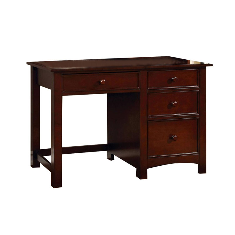 48.4" W Transitional Desk, Cherry, Cherry