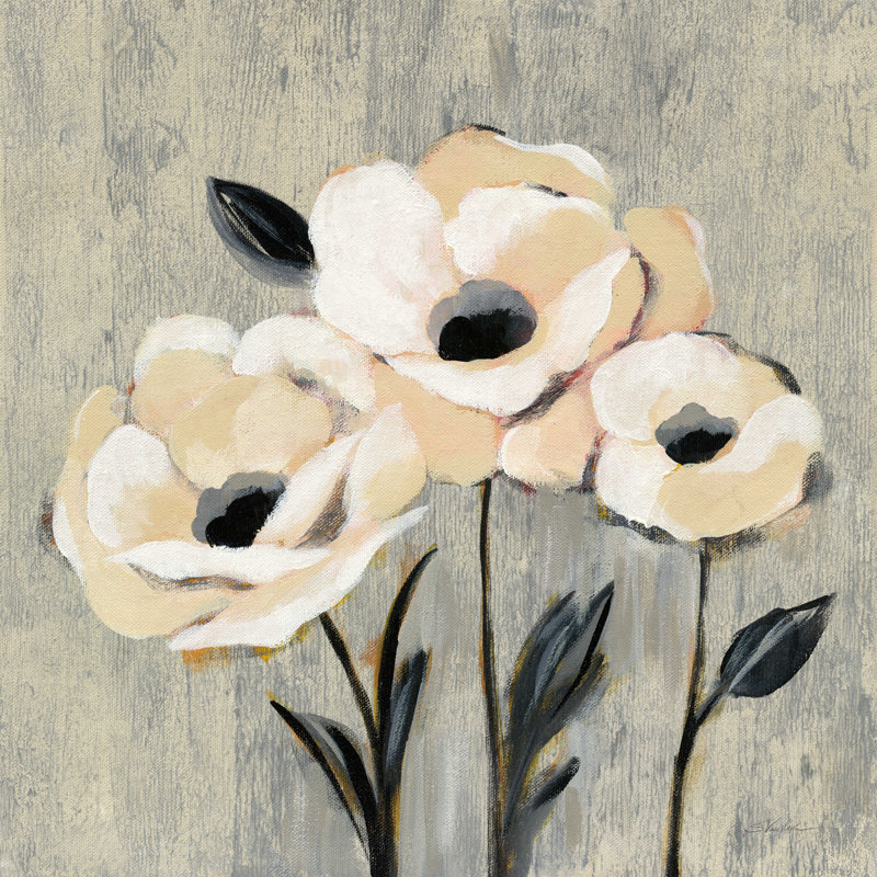 Graphique floral I, H 12 po x l 12 po