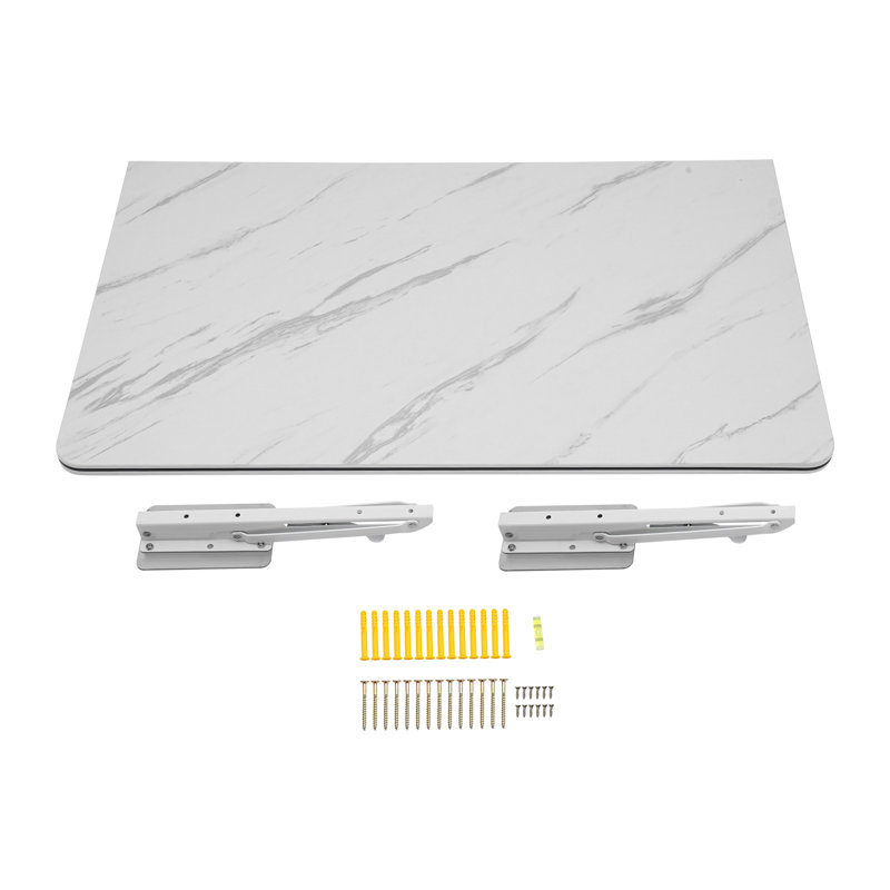 Wall-Mounted Folding Table, White