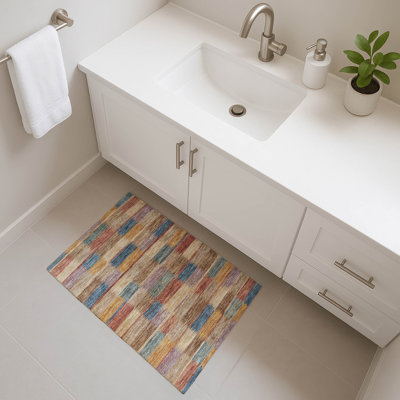 Premium Machine Washable Brennon AMF1628 Stripes Rug