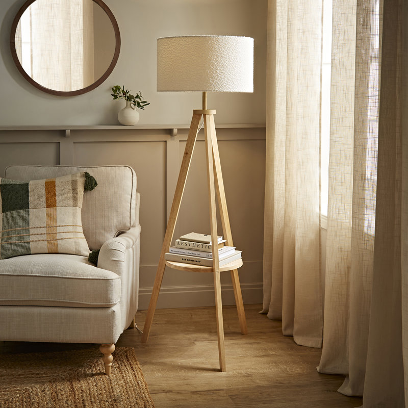 Seery 148cm Matte Tripod Floor Lamp Set, Cream, Yes