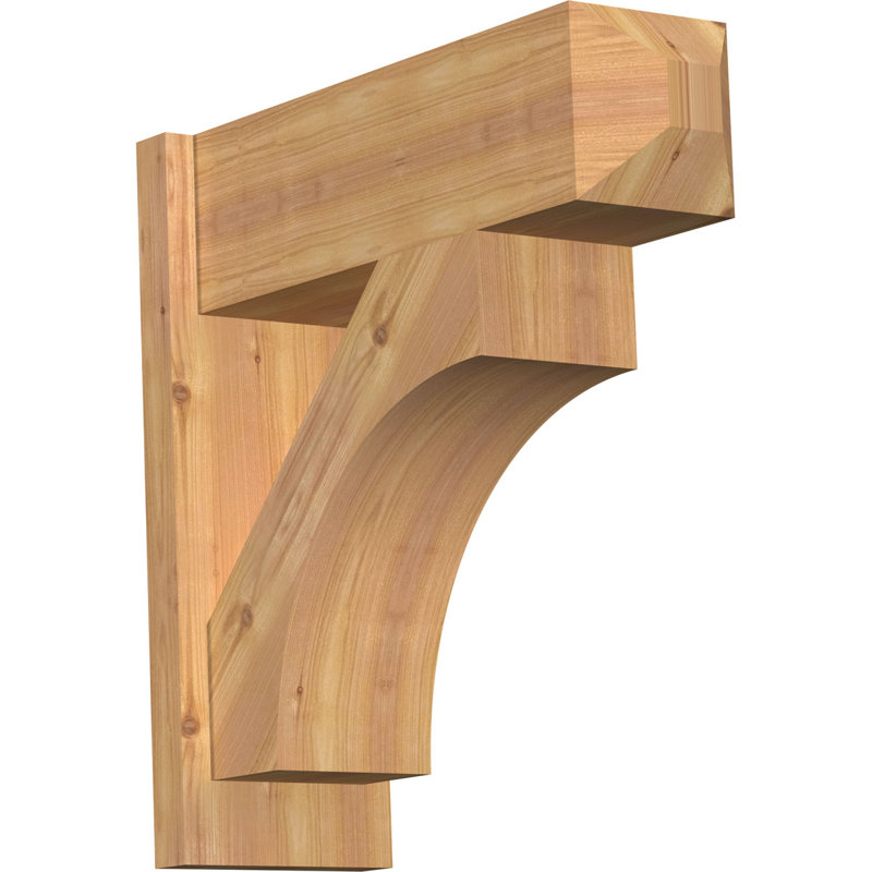 Persienne en bois rustique Westlake Craftsman, P 18 po x H 30 po, Cèdre rouge occidental l 7 1/2 po (lisse)