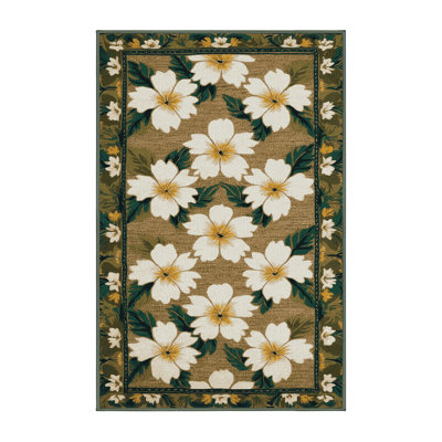  Tapis hawaïen lavable Pikake