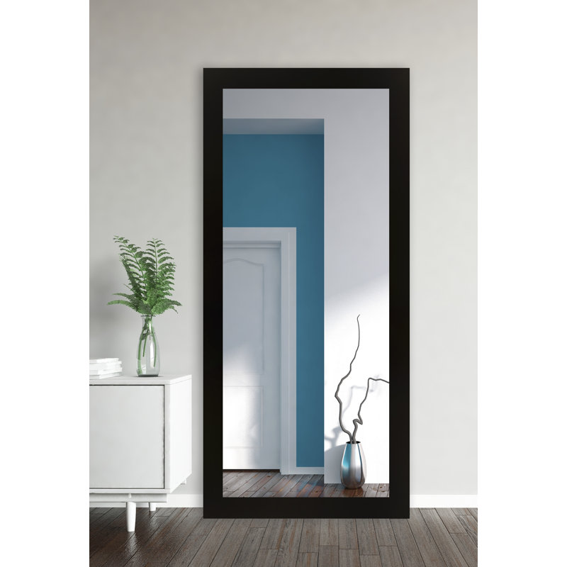 Geyer Flat Mirror, 70.5" H x 32" W, Satin Black