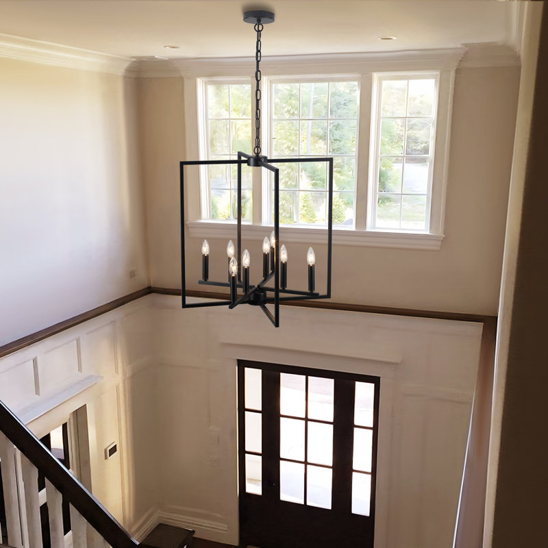 8 - Light Dimmable Geometric Chandelier