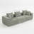 111" W × 37" D × 23.6" H Modular 3-Seat Sectional Sofa, All-Foam Deep-Seat Couch With Plush Textured Chenille-1152035827