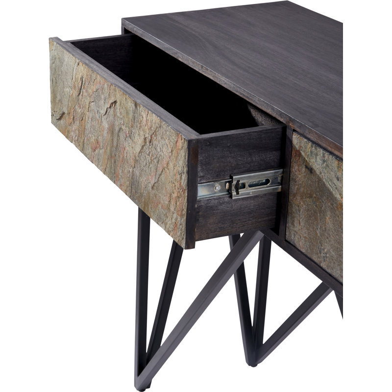 120cm Solid Wood Top Console Table
