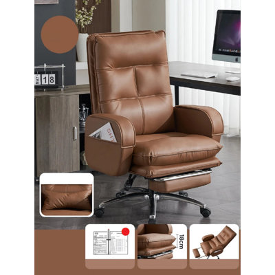 Ebern Designs Myanni Genuine Leather Side Chair