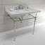 Edwardian Ceramic Rectangular Console Bathroom Sink with Overflow-50579993