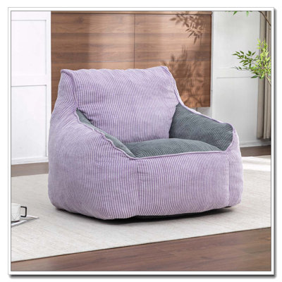 Comfy Corduroy Large Bean Bag Chairs with Armrests