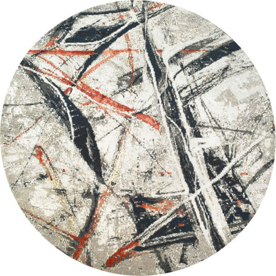 Abstract Area Rug in Multicolor