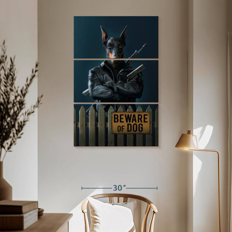 Ketti Beware Of Dog, 65" H x 42" W