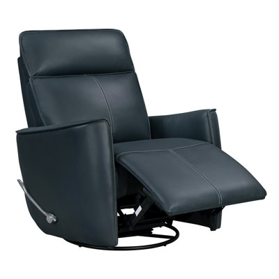 Genuine Leather Manual Swivel Glider Recliner