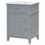 Meuble-lavabo de 61 cm (24 pouces) avec cadre en bois massif et tablette ajustable-1229751931