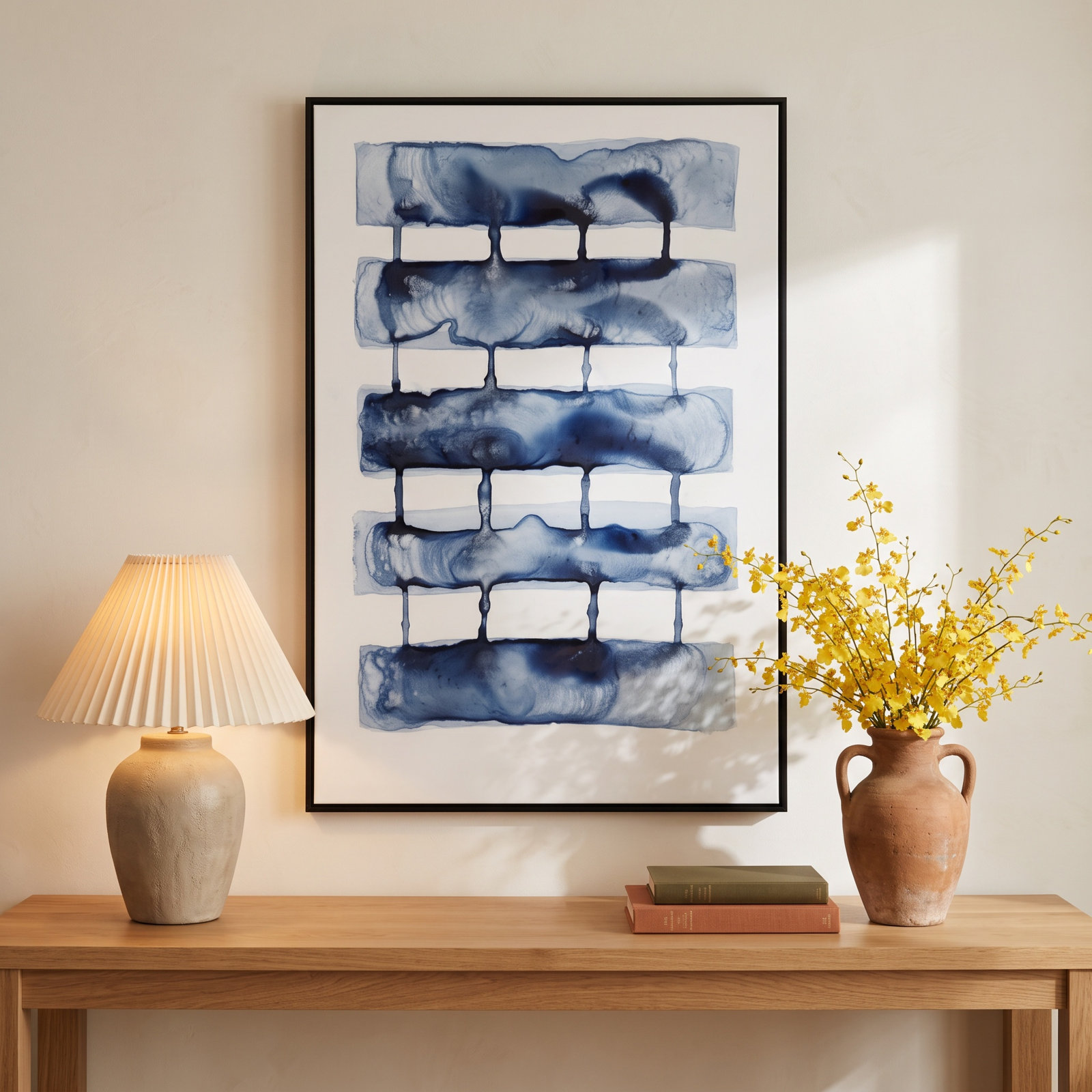 Gareth "Stitched Together I" Print by Nikki Galapon, 61.5" H x 41.5" W x 2" D, Silver Framed Canvas