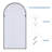 Black Metal Framed Arched Wall Mirror Bathroom/Vanity Mirror-395138767