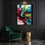 Aquarelle abstraite, art mural sur toile rouge 73-408640196