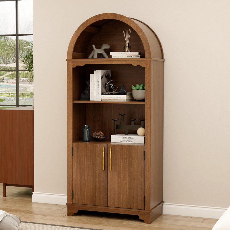 Vitrine 70,9 po Tallarched Retro, Brun