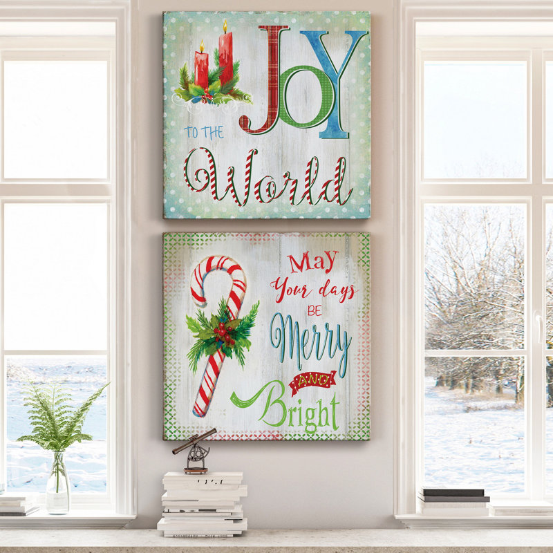 «Candle Joy», ensemble de 2 reproductions sur toiles tendues, H 24 po x l 48 po x P 1 po