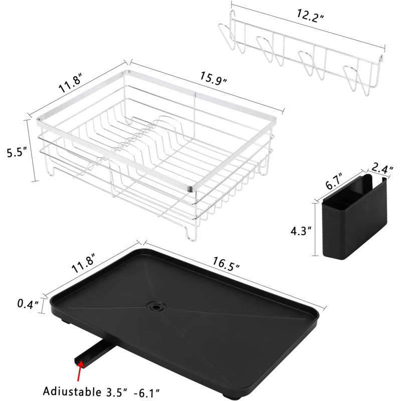 Support à disque en acier inoxydable, Noir