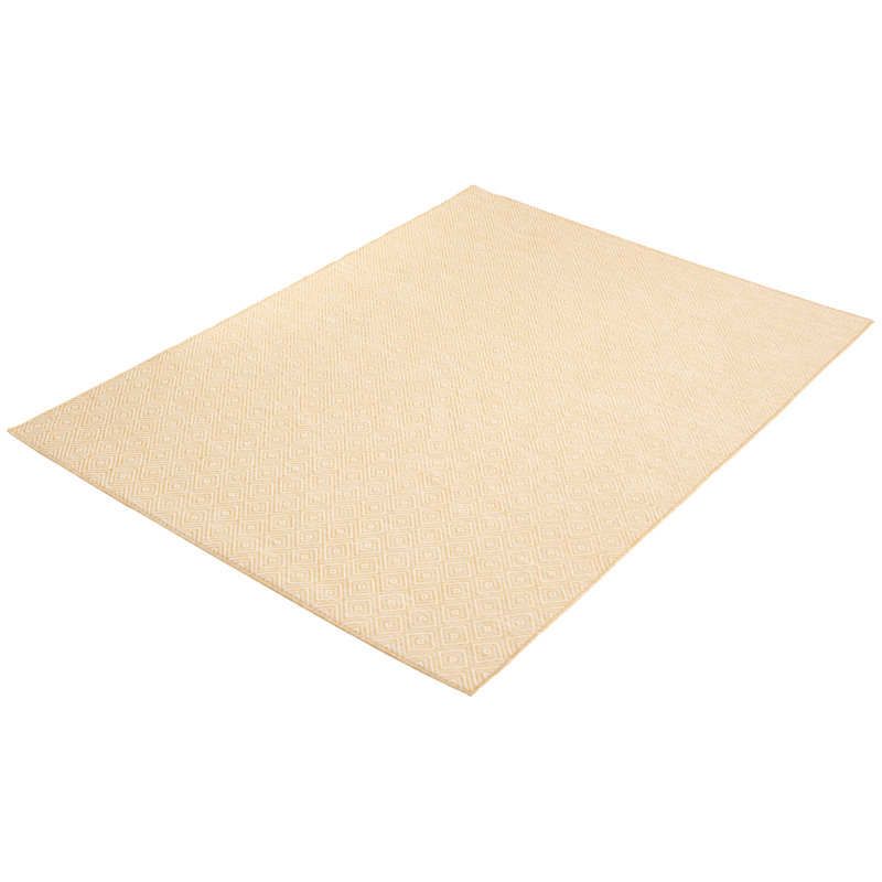 Tapis intérieur / extérieur géométrique doré, Rectangle 6 pi 7 po x 9 pi 6 po