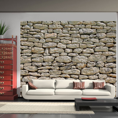 Stone Wall in Provence Wall Mural