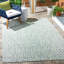 Tapis intérieur / extérieur ivoire / vert à imprimé animal-1809589792