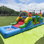 Jeu gonflable pour enfants Relunch 25 pi, parcours d'obstacles gonflable 100% PVC avec glissades d'eau / souffleur, fête extérieure de qualité robuste