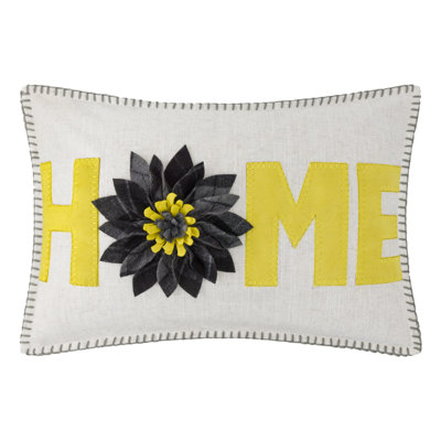 Appliqued and Embroidered Velvet Pillow Cover