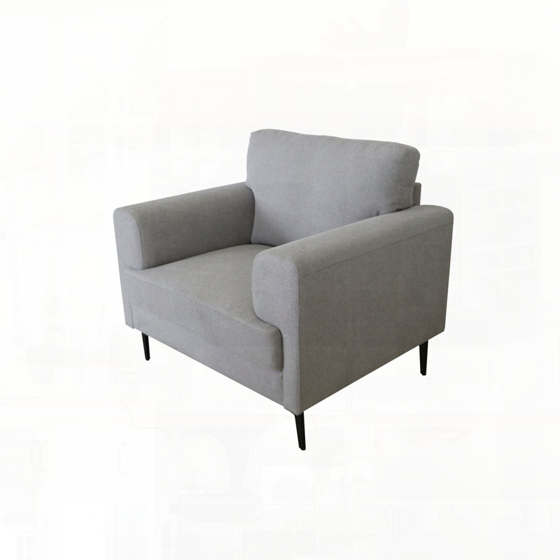 Chaise d'appoint rembourrée en lin