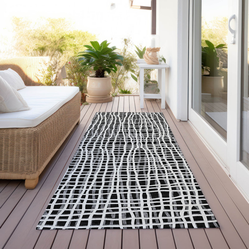  Finck Non-Slip Indoor / Outdoor Door Mat, Runner 2'3" x 7'6"