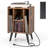 Millwood Pines Record Player Stand W/ Charging Station & Usb Ports, Nightstand Side Table W/ Vinyl Storage Cabinet For Living Room Bedroom, Album Display Shelf Turntable-58436384