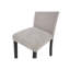 5Pc Set, 48 Inch Dining Table With 4Pc Grey Fabric Upholstered Side Chairs, Modern Dining Room Furniture Set