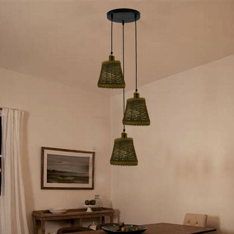 Adina 3 - Light Brown Cluster Pendant