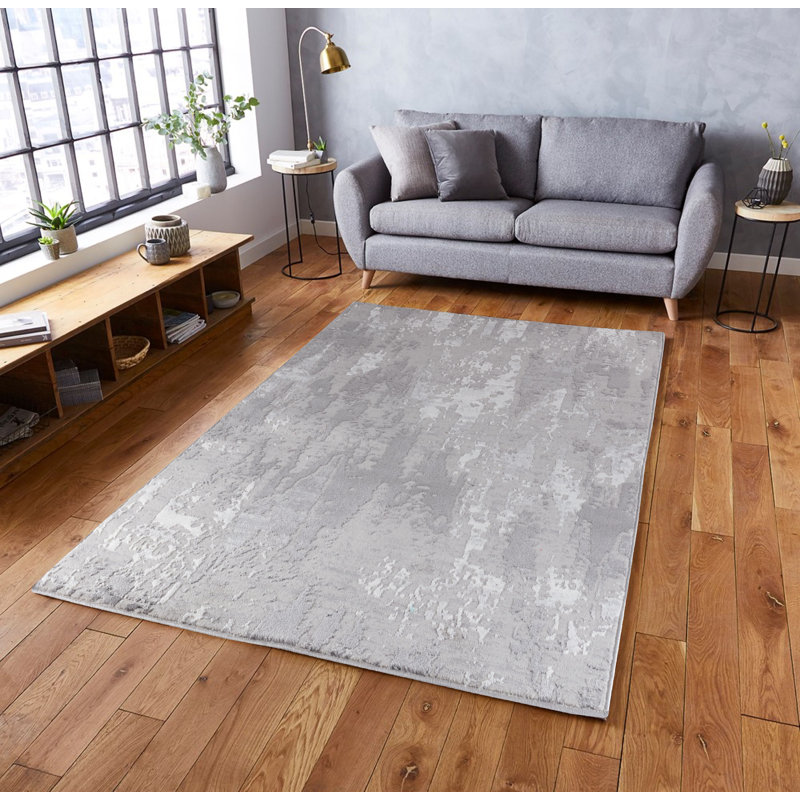 Tapis gris Campea, Rectangulaire 3 pi x 5 pi
